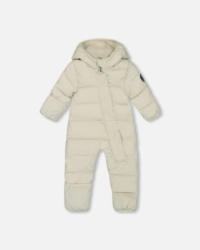 Deux Par Deux Gender Inclusive One-piece Cloud Compressible Snowsuit Designed For Car Seat In Neutral