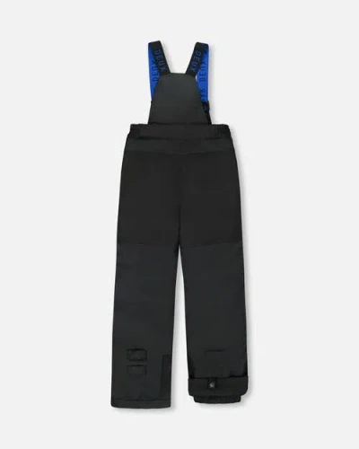 Deux Par Deux Two-piece Play Snowsuit With Contrast Jacket In Blue