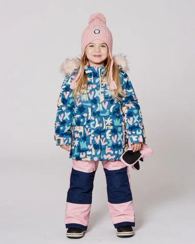 Deux Par Deux Two-piece Discover Snowsuit With Jacket In Green