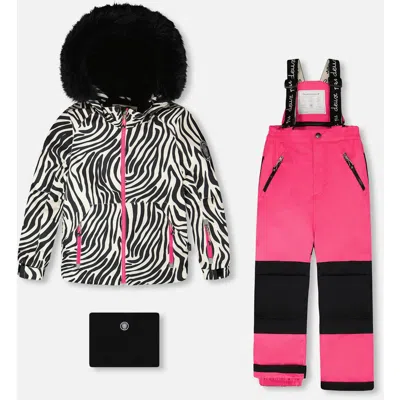 Deux Par Deux Two-piece Play Snowsuit In Black