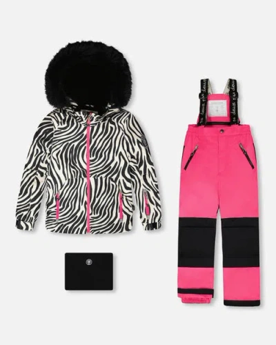 Deux Par Deux Two-piece Play Snowsuit In Black