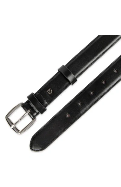 Cole Haan Lizard Embossed Leather Belt In Black