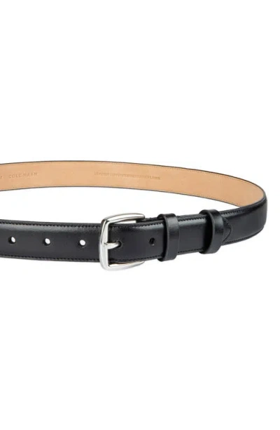 Cole Haan Lizard Embossed Leather Belt In Black