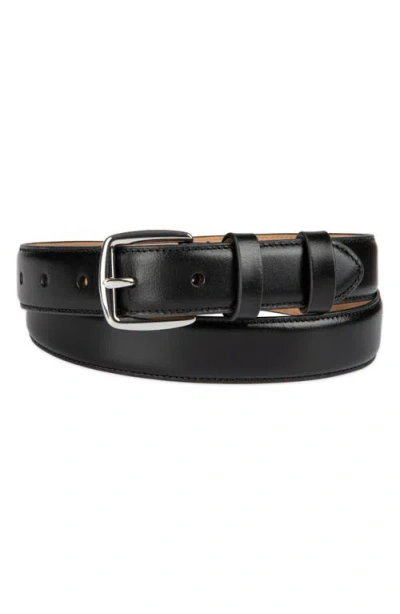 Cole Haan Lizard Embossed Leather Belt In Black