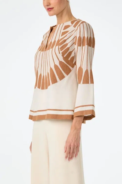 Trina Turk Amy Fil Coupe Top In Neutral