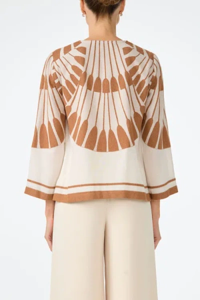 Trina Turk Amy Fil Coupe Top In Neutral