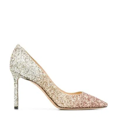 Jimmy Choo Romy 85mm Glitter Degrade High-heel Pumps In Brown