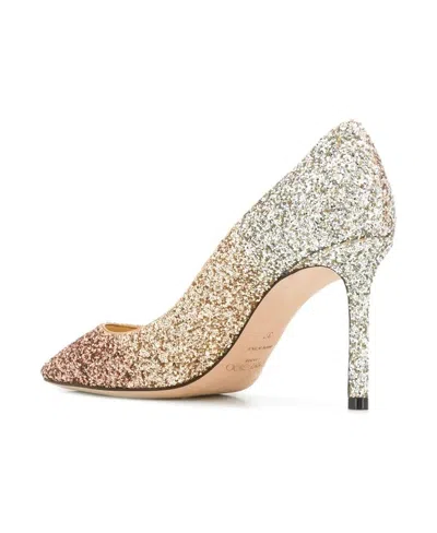 Jimmy Choo Romy 85mm Glitter Degrade High-heel Pumps In Brown