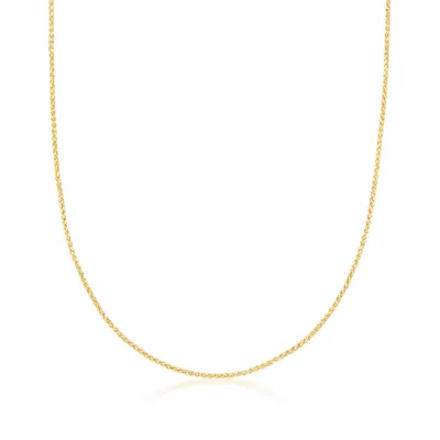 Ross-simons 1mm 14kt Yellow Gold Wheat-chain Necklace In Multi