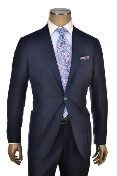 Sartorio Solid Virgin Wool Suit In Blue