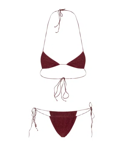 Oseree Triangular Bikini In Brown