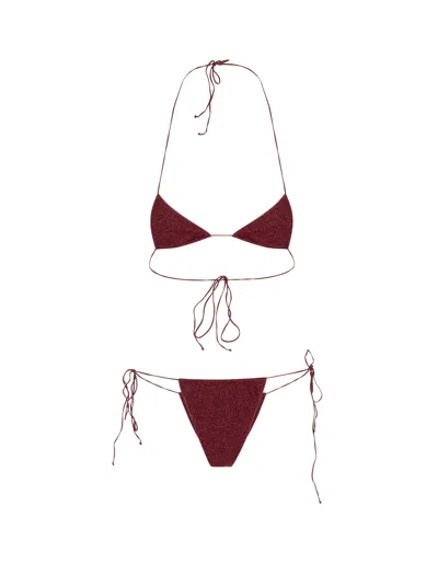 Oseree Triangular Bikini In Brown