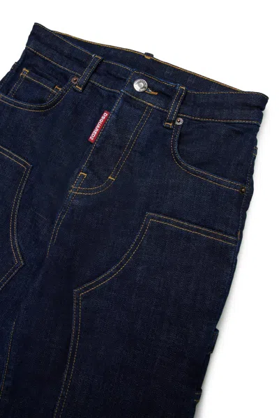 Dsquared2 Kids Regular Fit Jeans In Blue
