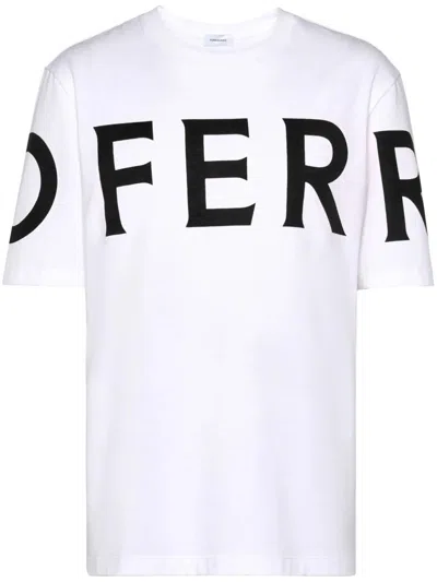 Ferragamo Logo-print Cotton T-shirt In White