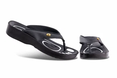 Aerothotic Original Orthotic Comfort Thong Sandal Flip Flops - Matt In Black