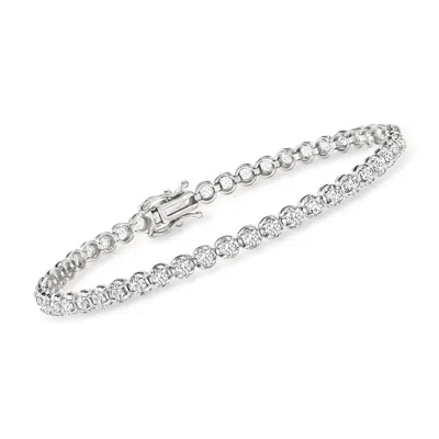 Ross-simons Diamond Tennis Bracelet In 14kt White Gold In Multi