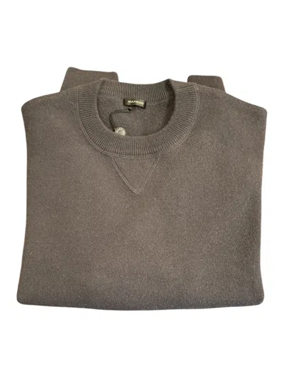 Manrico Cashmere Crewneck Sweater In Brown