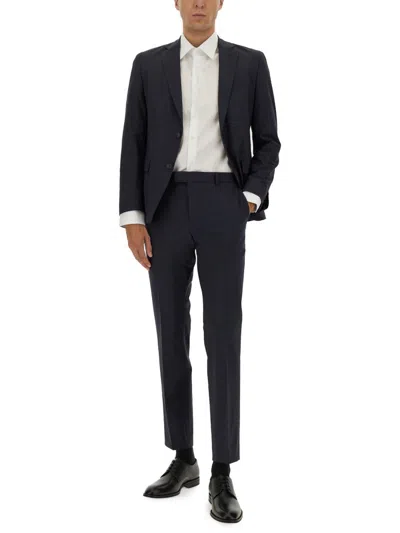 Hugo Boss Black Single-button Suit In Blue