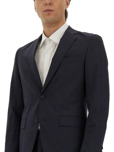 Hugo Boss Black Single-button Suit In Blue