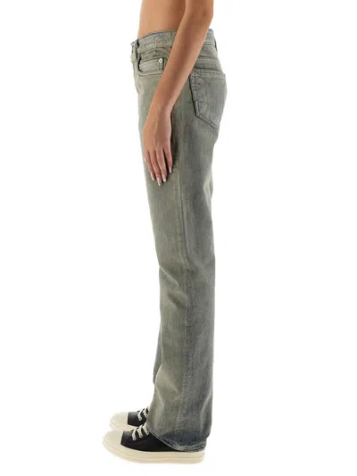 Rick Owens Drkshdw Pants "concordians Fog Cut" In Blue