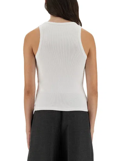 Givenchy Slim Tank Top With Logo Print In White