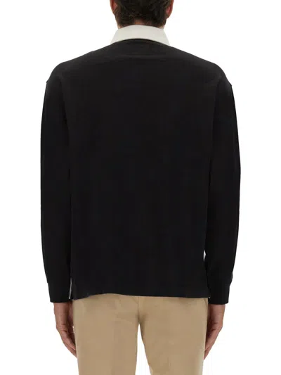 Hugo Boss Hugo Polo Shirt With College Style Logo In Black