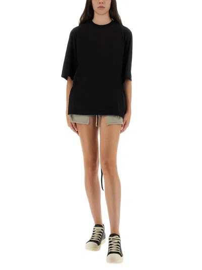 Rick Owens Drkshdw Fw25 Concordians Fog Denim Boxer Shorts In Gray