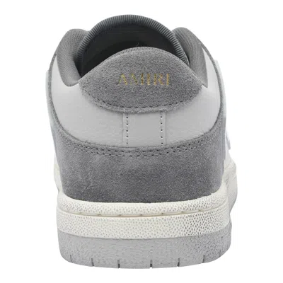 Amiri Distressed Low Top Sneakers With Skeleton Detail In Gray
