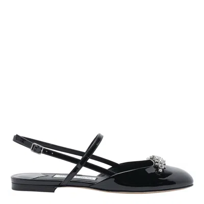 Jimmy Choo Crystal-embellished Slingback Pumps In Black
