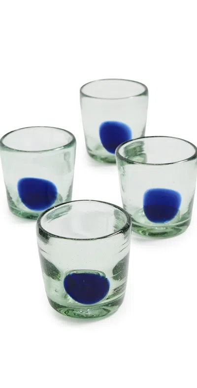 Studio Conchita Lunar M Glasses Set Of 4 Cobalto In Multi