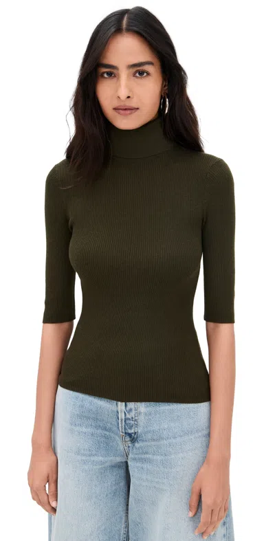Favorite Daughter The Amelia Merino Wool Turtleneck Top In Black
