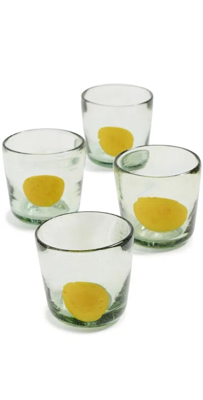 Studio Conchita Lunar M Glases Set Of 4 Yellow In Yellow