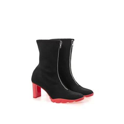 Alexander Mcqueen Multicolor Neoprene Boot In Black