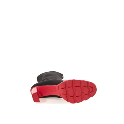 Alexander Mcqueen Multicolor Neoprene Boot In Black