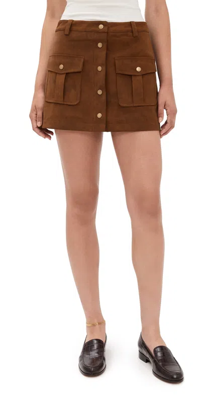 En Saison Eloise Mini Skirt In Brown In Brown