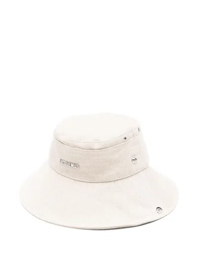 Jacquemus Nimes Flat Crown Wide Brim In White