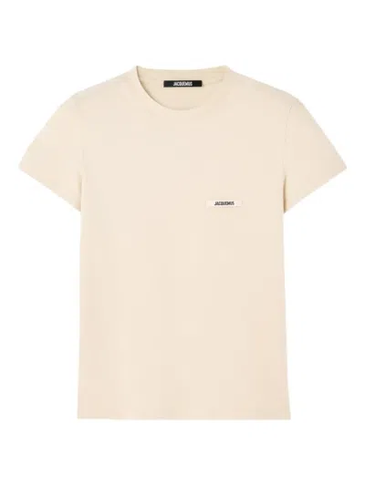 Jacquemus Le Tshirt Gros Grain Short Sleeve In Nude