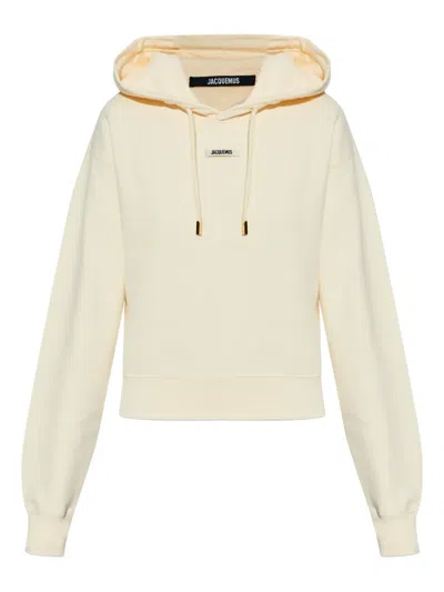 Jacquemus Cotton Hoodie In Nude