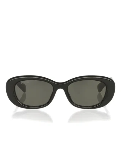 Gucci Womens Black Gg1829sk Round-frame Acetate Sunglasses  display picture 3