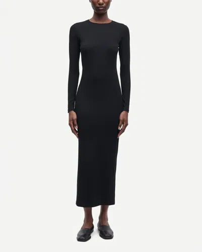 Samsoe & Samsoe Saalexa Midi Dress 7542 Black In Black
