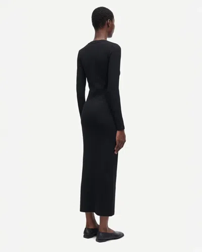 Samsoe & Samsoe Saalexa Midi Dress 7542 Black In Black