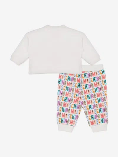 Moschino Baby Logo Tracksuit In White