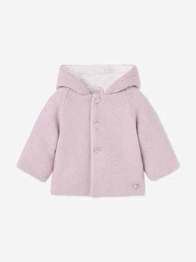 Paz Rodriguez Baby Girls Knitted Coat In Purple