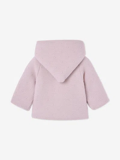 Paz Rodriguez Baby Girls Knitted Coat In Purple