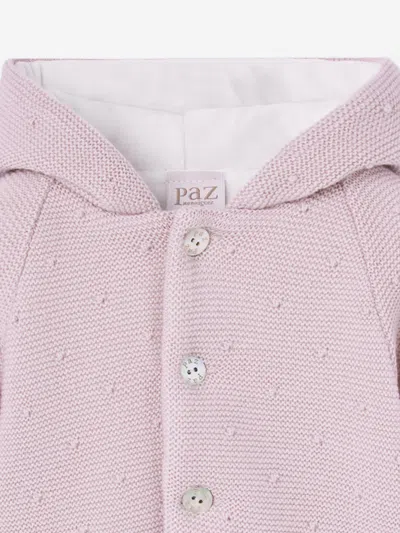 Paz Rodriguez Baby Girls Knitted Coat In Purple