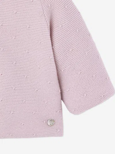 Paz Rodriguez Baby Girls Knitted Coat In Purple