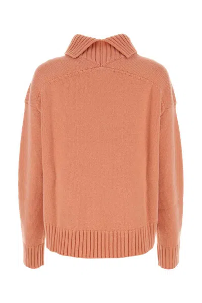 Jil Sander Pink Cashmere Blend Oversize Sweater In Pink