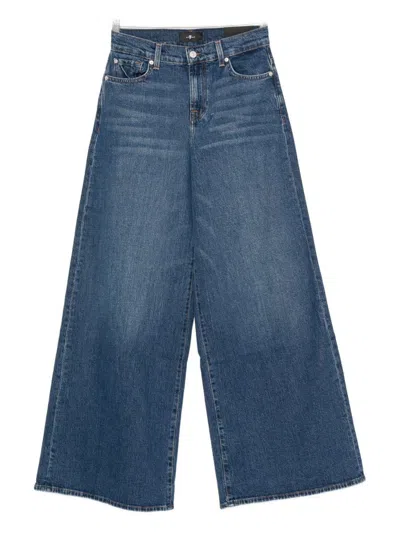 7 For All Mankind High-waisted Jeans In Blue