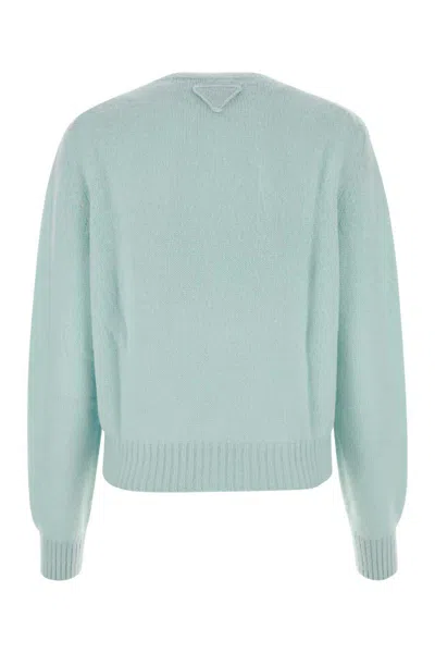 Prada Tiffany Cashmere Sweater In Blue