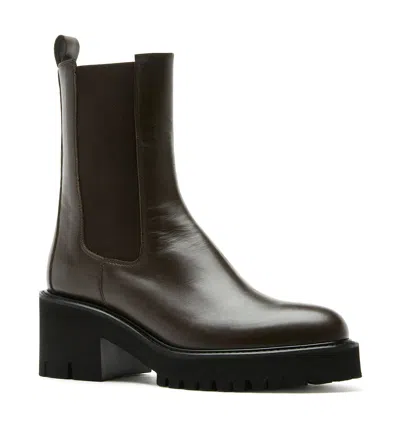 La Canadienne Teddy Boots Women Us Black Leather Block Heel Chelsea Zogg1821 In Black